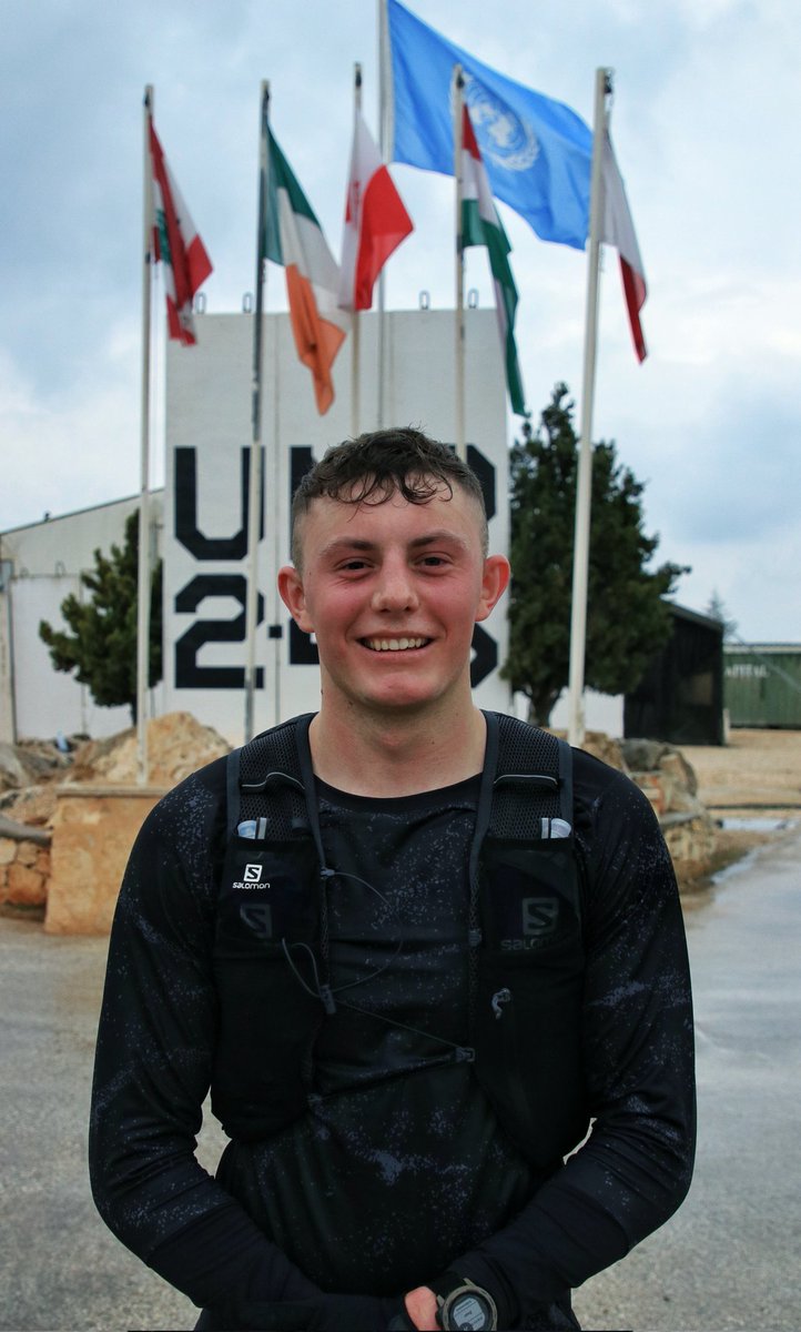 MarkYoungMedia1's tweet photo. Awesome achievement from @LukeBeresford8, completing his solo marathon here in post 2-45 and dedicating the run to our fallen comrade Seán Rooney and to soldiers serving overseas for Christmas. https://t.co/sHoyuDgapC