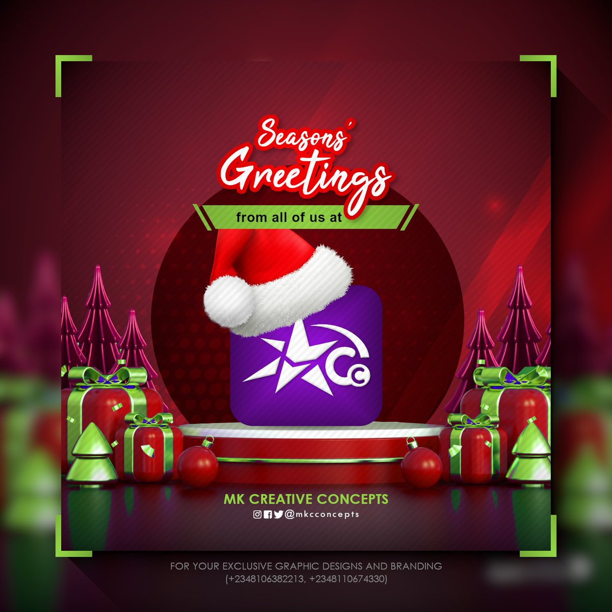 mkcconcepts's tweet photo. Seasons greetings from us to you all 💕
#MerryChristmas https://t.co/eFLSVDqKCL