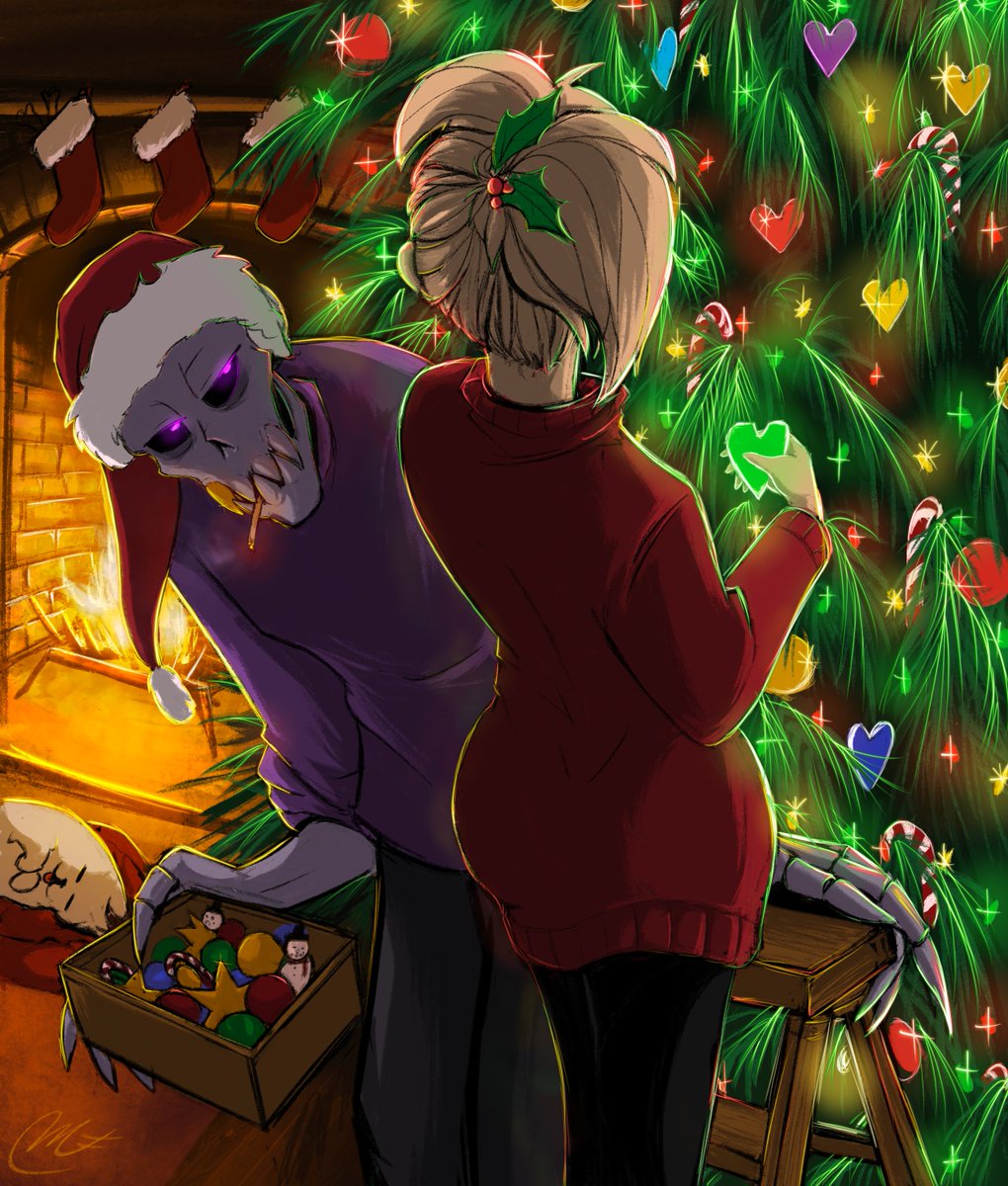 Aquinah2's tweet photo. Swapfell - Christmas with Papyrus

Merry Christmas everyone!! 
Who would like to help decorate the tree with Papyrus!?...I know I would. :D 
...and yes, that is annoying dog warming up by the fire. I could not help it. 🥰
#undertaleAU #digitalart #fanart #Papyrus #Chirstmas2022 https://t.co/bzeL7hAkoe