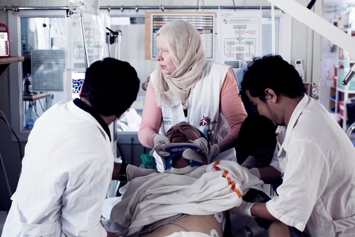 1/4 Our teams started working in #Afghanistan more than forty years ago and have provided medical assistance to millions of people since then. Women are the ones who've made it possible. Without them, there can be no healthcare.