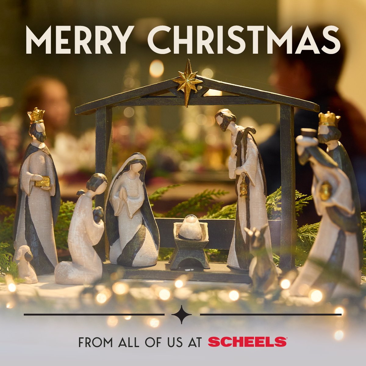 Wishing you peace, happiness and joy. Merry Christmas from all of us at SCHEELS.
