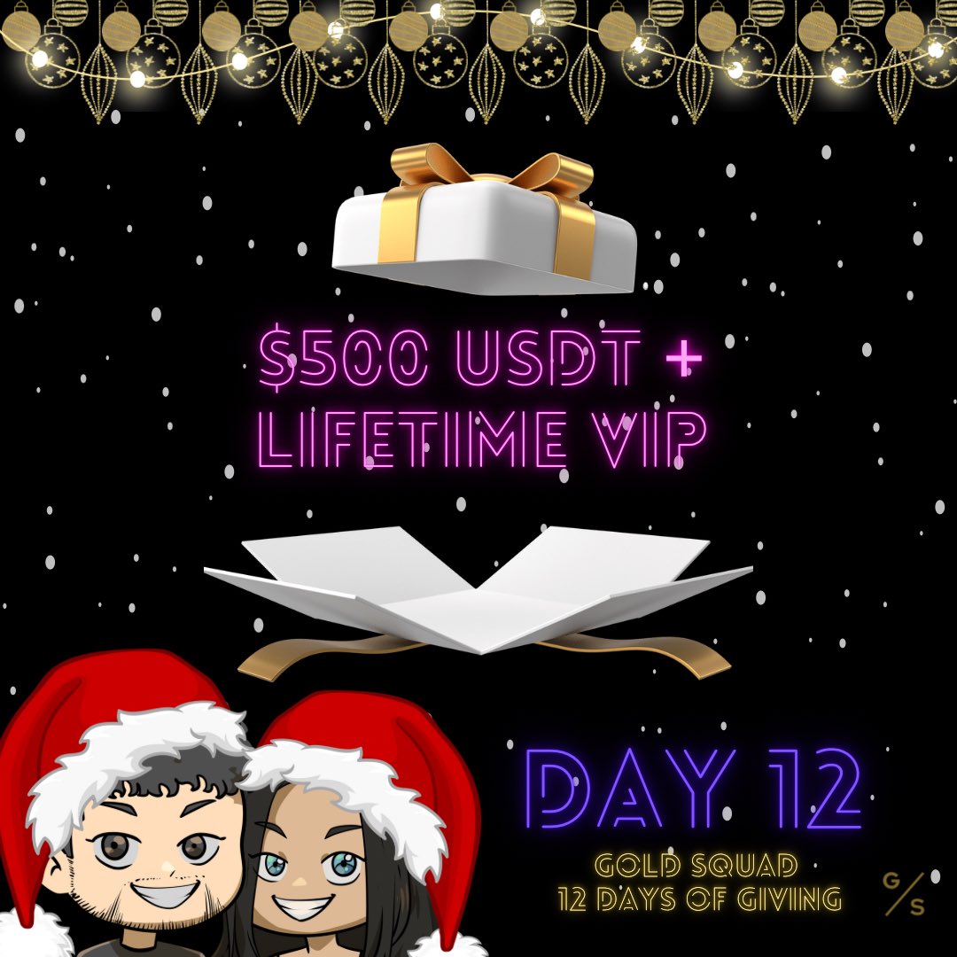 GOLD SQUAD πβ‘οΈ (@goldsquad777) on Twitter photo π DAY 12 GIVEAWAY: $500 USDT + LIFETIME VIP π
How To Enter ππΌ
1. Like & Retweet
2. Must be following <a href="/goldsquad777/">GOLD SQUAD πβ‘οΈ</a> <a href="/megbzk/">megbzk</a> <a href="/MasonVersluis/">MASON VERSLUIS</a>
3. Join the discord and go to the 12 days of giving channel and click ENTER!
discord.gg/gold-squad π DAY 12 GIVEAWAY: $500 USDT + LIFETIME VIP π
How To Enter ππΌ
1. Like & Retweet
2. Must be following <a href="/goldsquad777/">GOLD SQUAD πβ‘οΈ</a> <a href="/megbzk/">megbzk</a> <a href="/MasonVersluis/">MASON VERSLUIS</a>
3. Join the discord and go to the 12 days of giving channel and click ENTER!
discord.gg/gold-squad