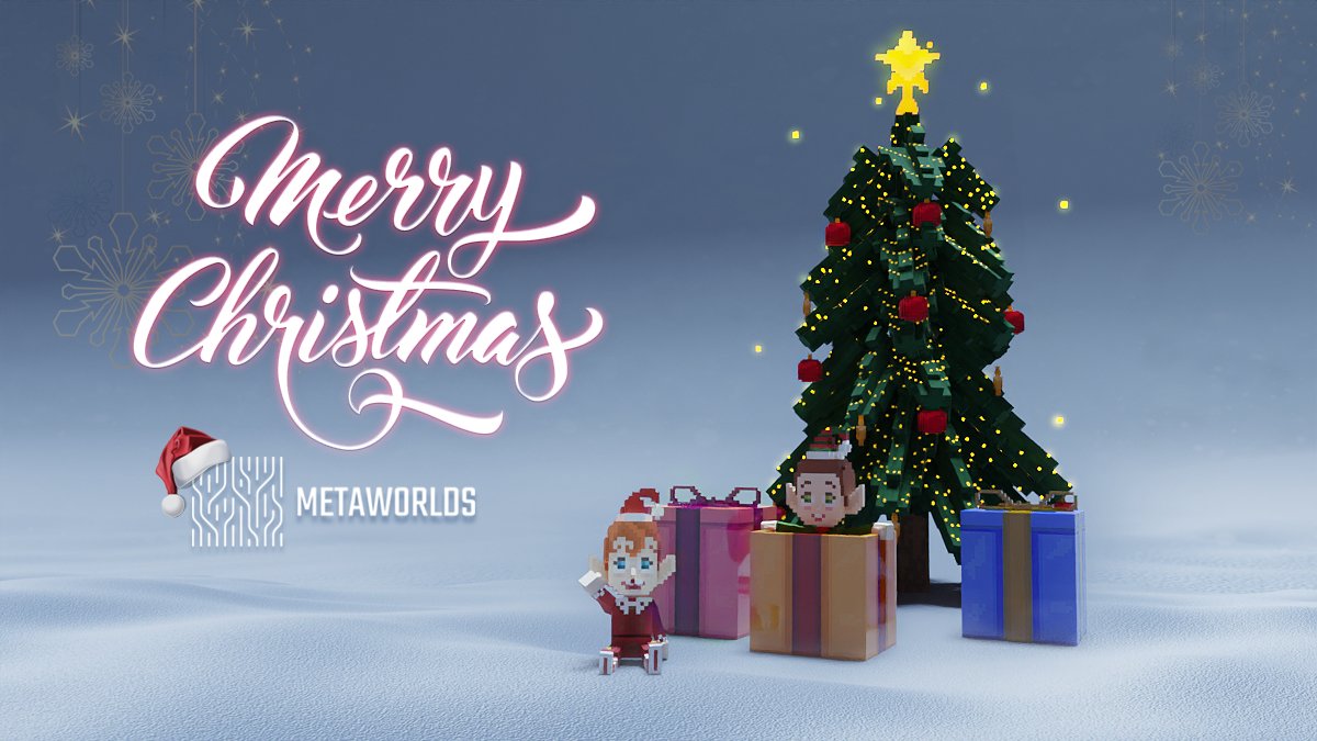🎄From all of us at Metaworlds studio, we wish you a very Merry Christmas!✨Our little helpers Eddie and Elfie are in charge of spreading cheer and joy to all.🧝‍♀️🎉 We hope you have a wonderful holiday season! 🎁#meta_worlds #TheSandboxGame #metaverse #xmas #voxel #NFT #gaming