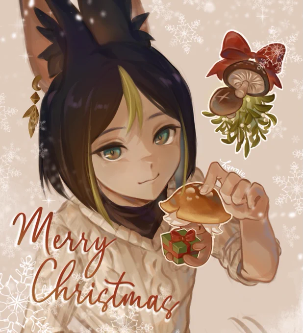 Wishing you a Merry Christmas  #Tighnari #GenshinImpact #cynonari 