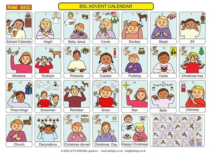 LSignedStories's tweet photo. #MerryChristmas everyone! Here are some #Christmas #BSLsigns from @DeafBooks (free download). Why not learn these #BSL #signs as a #ChristmasDay #family activity. Let's work towards a more #Deaf friendly and #inclusive society. Enjoy your #ChristmasDinner 🎄🤟🏾💜#HappyChristmas https://t.co/bfbXhcXkp2