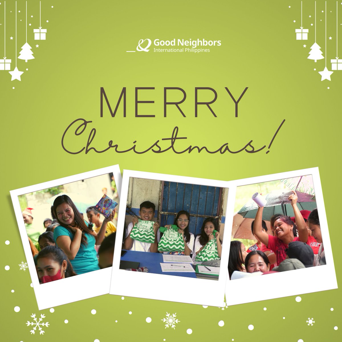 GoodNeighborsPH's tweet photo. May the spirit of Christmas give your hearts pure joy that transcends to our neighbors! 

Have a joyful and blessed Christmas, good neighbors! 💚🤍 https://t.co/mBeVS5rB7E