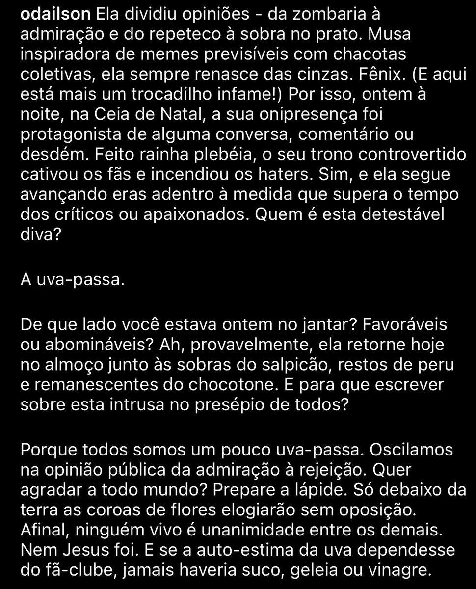 odailson_ucb's tweet photo. Até a uva-passa também passa. Não se valide pelos outros. #1minutoprasempre https://t.co/MMFyQhh62V