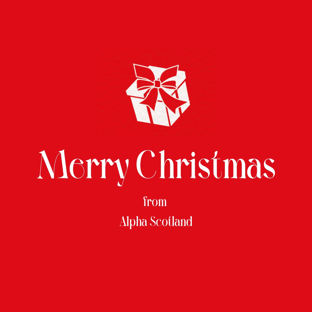 Merry Christmas from all of us here at Alpha Scotland ❤️

#AlphaScotland #RunAlpha #StayCurious