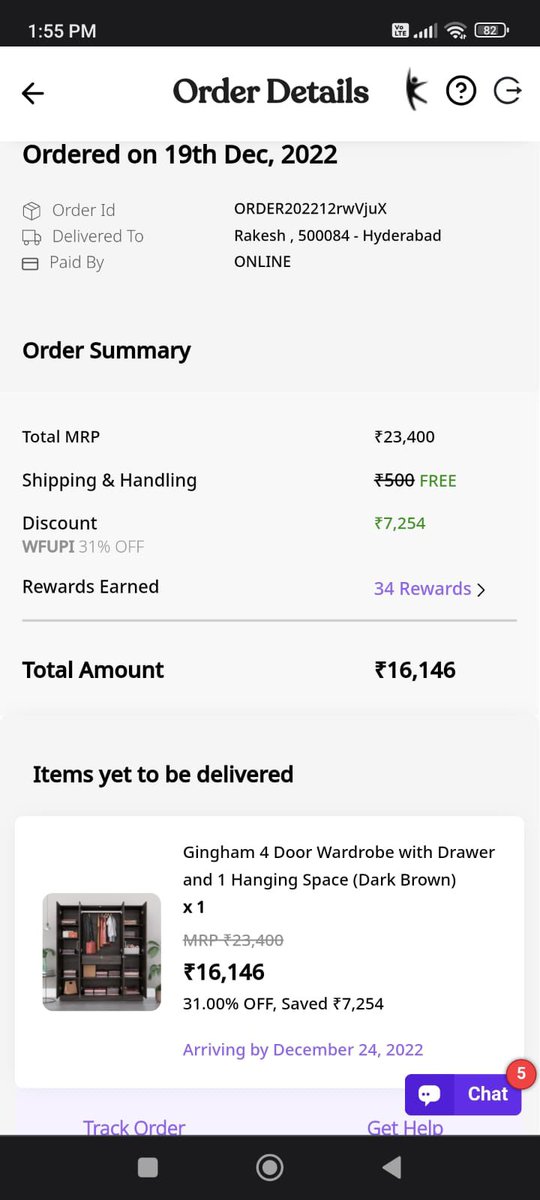 amsiddhant's tweet photo. @WakefitCo you need to wake up. One of my frnd placed order on 19th. Est Delivery date was 24th. Even the status was OFD yesterday. Still it is not delivered. What kind of service we can expect from you. It’s better to go wid @Pepperfry https://t.co/0XvxcpFzr4