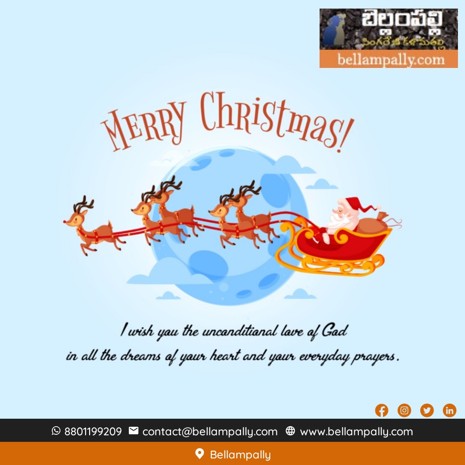 CityBellampally's tweet photo. Merry Christmas... May this season be full of light and laughter for you and your family.
#merrychristmas #happychristmas #bellampally #bellampalli #bellampally_info #bellampalli_portal #follow_us #like_us https://t.co/6xiLop34R5