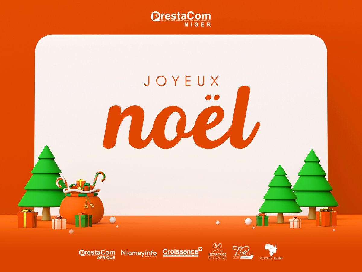Partagez des moments de joie avec vos proches et couvrez d'amour ceux que vous aimez !

JOYEUX NOËL A TOUTE LA COMMUNAUTÉ CHRÉTIENNE!

#Noël #MerryChristmas #joyeuxnoel2022 #Prestacom #PrestacomNiger #Afrique #Niger #CroireEtAvancer