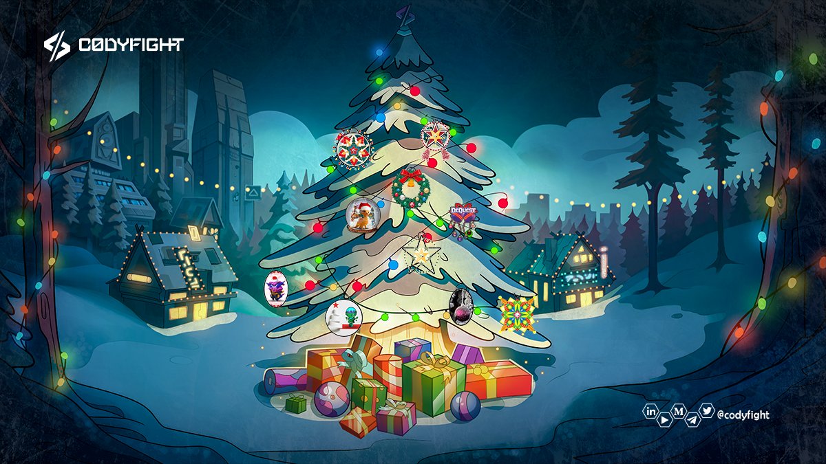 codyfight's tweet photo. Merry Xmas, Earthlings! 💚

It's time to finally reveal our galactic tree... it's enchanting! 🎄

And looks like Santa Bot visited us with some gifts 🤖✨

We’ll open them soon, in the meantime, enjoy the holidays and have a toast for the #Codyfight team 🥂

#Metaverse #NFT $CTOK https://t.co/ilN2rSbmn9
