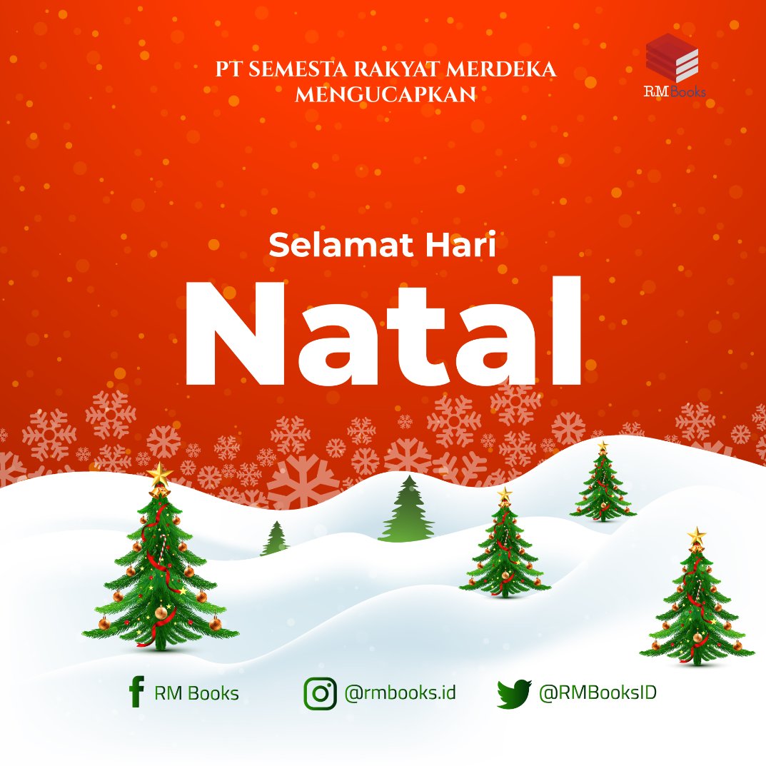 RMBooksID's tweet photo. Selamat Hari Natal, kawan RMBooks!
Semoga kebahagiaan, kedamaian, dan cinta, selalu mengikutimu.

#natal #natal2022 https://t.co/qL8VRjQWjk