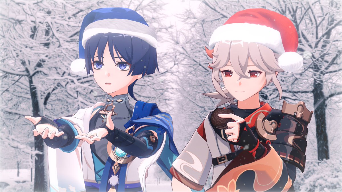 623qiushi's tweet photo. ✨️❄️ #原神 #wanderer #scara #kazuha #scarakazu https://t.co/yAecxuxe2m