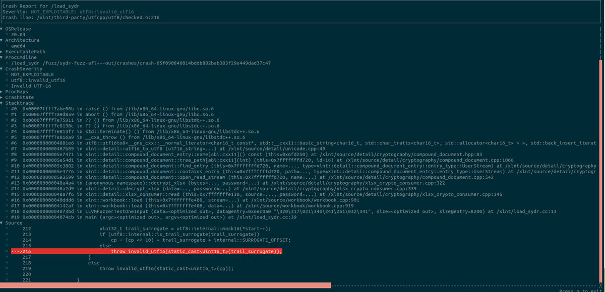 anfedotoff's tweet image. Checkout new #casr 2.3.0 release!!!
github.com/ispras/casr
 - rust panic support in casr-san/casr-gdb
 - c++ exceptions support in casr-san/casr-gdb
 - casr-python for creating CASR reports from python crashes🔥

P. S. Merry Christmas! ❄️❄️❄️
#fuzzing #afl #aflplusplus #python
