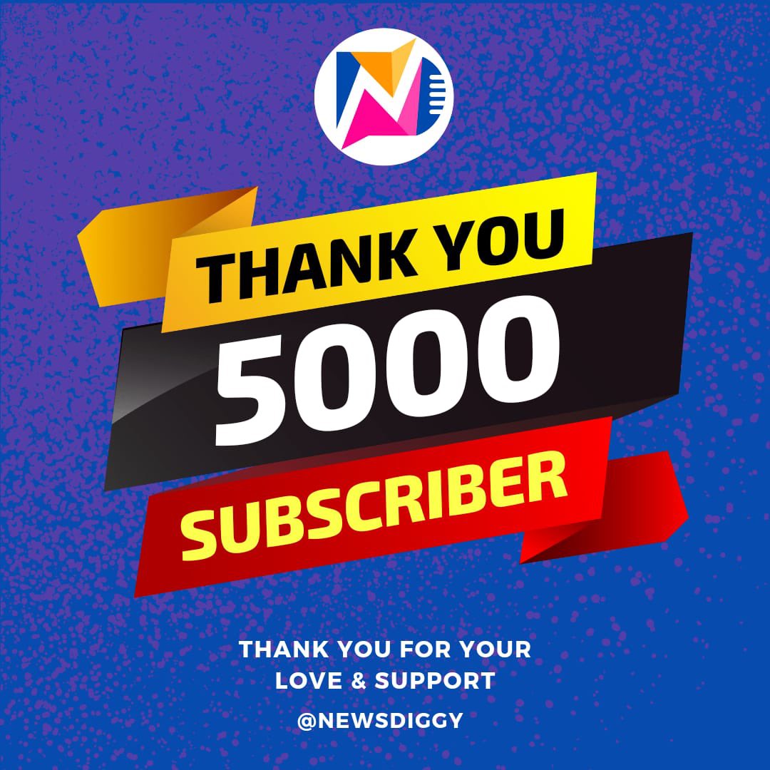 NewsDiggy's tweet photo. Thank You So Much Everyone For Trusting News Diggy As A Authentic Source Of News. We Believe To Do Unbiased Journalism.
More To Go 💪 Keep Supporting ❤️
#5000 #5k #youtube #digitalchannel #newschannel #digitalportal #NewsDiggy https://t.co/HNccTRwfcc