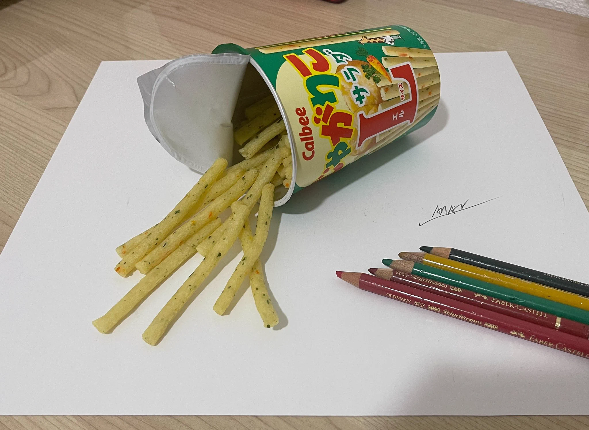 どれが本物でしょう！色鉛筆で書かれた絵がうますぎる件。
