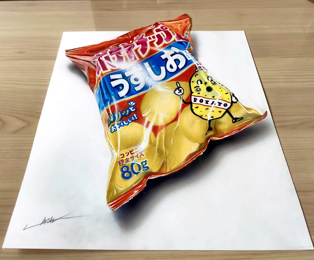 どれが本物でしょう！色鉛筆で書かれた絵がうますぎる件。
