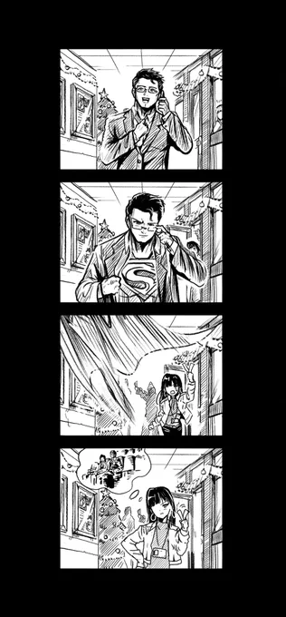 #superman#イラストClark and Lois 