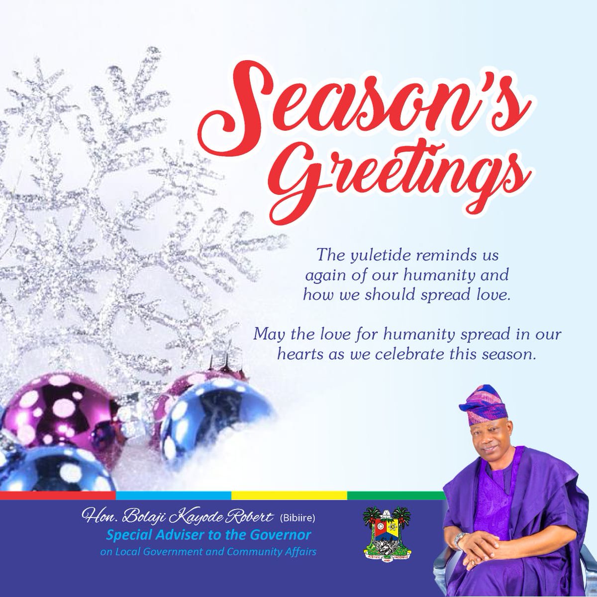 mlgca_lasg's tweet photo. #ForAGreaterLagos
#IgbegaIpinleEko
#AjumoseNi
#BiBiiRe
#mlgca
#merrychristmas https://t.co/ijH7VS3nte