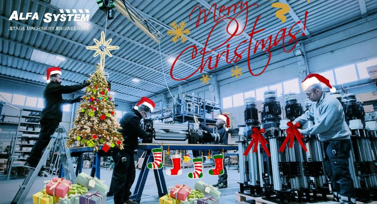 stagesystemIT's tweet photo. To all of our customers and collaborators, to all of our friends and followers,  warmest wishes of an Happy Christmas from our special elves!

#StageAutomation #StageEngineering #StageMachinery #StageTechnology #TheatreEngineering #TheatreAutomation

#MovingToEntertain https://t.co/fhpmyAggnj