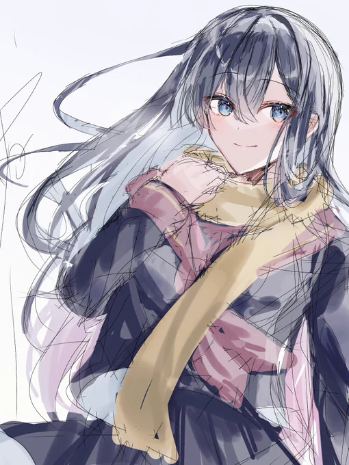 ここまでラフを描いたはいいけど背景のことをすっかり忘れてた 
