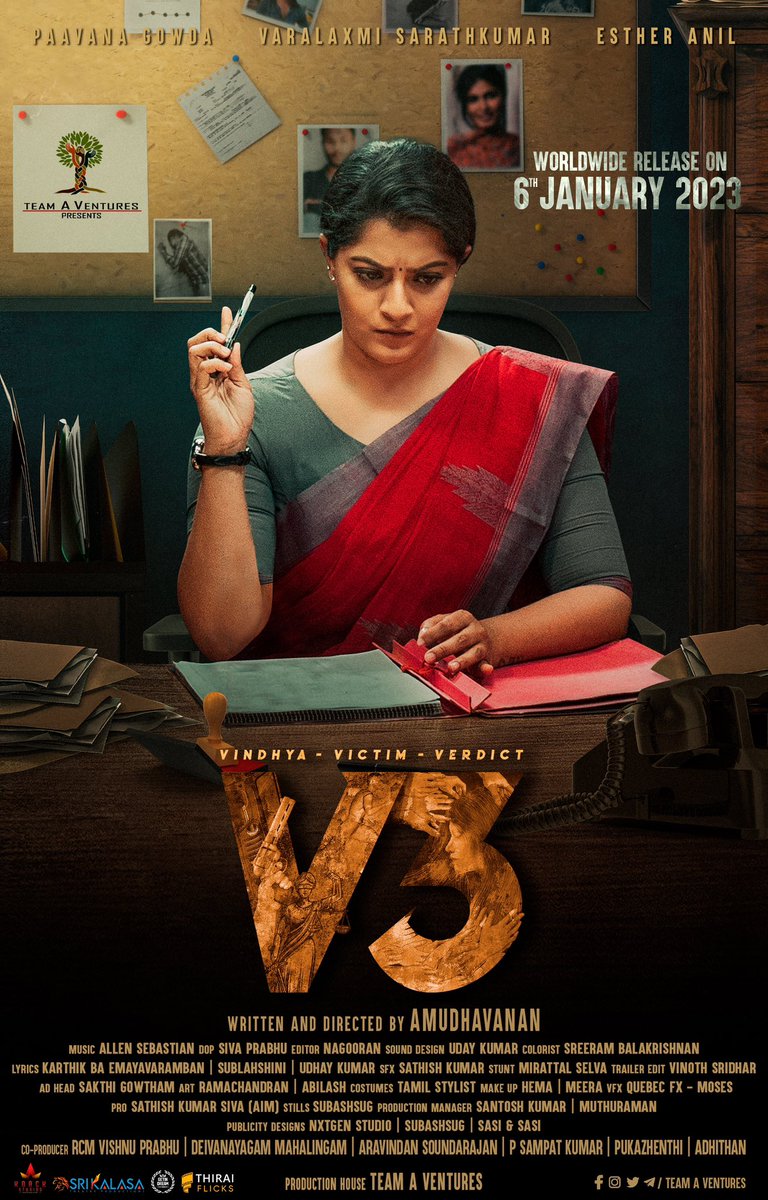 ๐ฝ๐๐๐๐๐๐๐๐ ๐บ๐๐๐๐๐๐๐๐๐๐ (@varusarath5) on Twitter photo Here you guys Second Look of the Movie #V3.
Save the Release Date & Spread the same.
@estheranil_ <a href="/Amudhavananoffl/">Amudhavananofficial</a> <a href="/teamaventures/">Team A Ventures</a> <a href="/paatukaaran/">๐ฐ๐๐๐๐ ๐๐๐๐๐๐๐๐๐</a> <a href="/Inagseditor/">NagooraN</a> <a href="/TamilStylist/">Tamil Stylist</a>
<a href="/PUKAZHENTHIPal1/">PUKAZHENTHI Palaniyandi</a>
<a href="/teamaimpr/">Team AIM</a>
#V3Secondlookposter Here you guys Second Look of the Movie #V3.
Save the Release Date & Spread the same.
@estheranil_ <a href="/Amudhavananoffl/">Amudhavananofficial</a> <a href="/teamaventures/">Team A Ventures</a> <a href="/paatukaaran/">๐ฐ๐๐๐๐ ๐๐๐๐๐๐๐๐๐</a> <a href="/Inagseditor/">NagooraN</a> <a href="/TamilStylist/">Tamil Stylist</a>
<a href="/PUKAZHENTHIPal1/">PUKAZHENTHI Palaniyandi</a>
<a href="/teamaimpr/">Team AIM</a>
#V3Secondlookposter