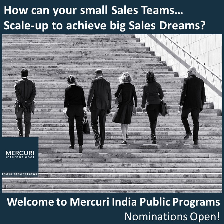 mercurigoldmann's tweet photo. Should world Class #SalesTraining be the privilege of only large #Sales Teams?
Welcome to two Mercuri India #SalesCertification Courses - for (1) Sales Professionals (2) Sales Managers
Details @ https://t.co/kqd9SUviVn
#SalesCourse #B2BSales #AssertiveSelling #SalesManagement https://t.co/4JAGSULbvY