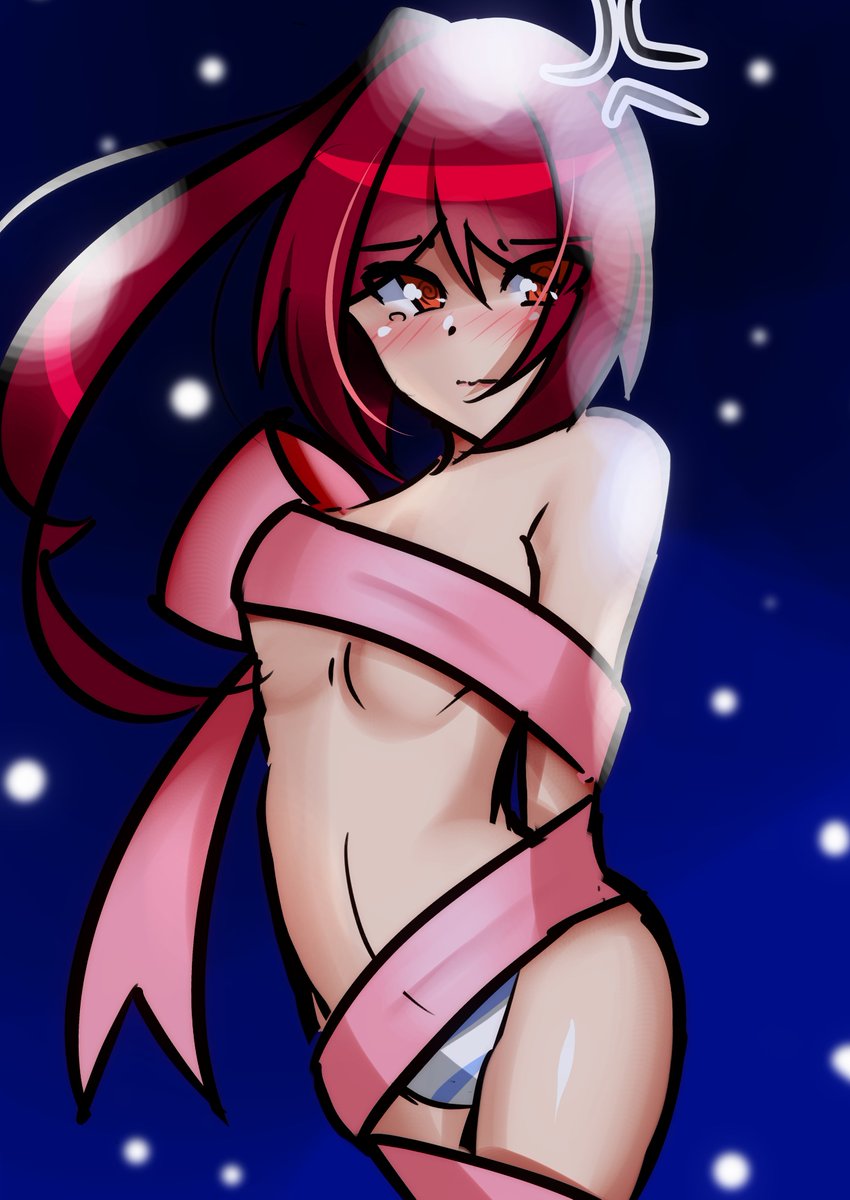 クリスマスプレゼントのコスプレをしたこころちゃんを描きました。 