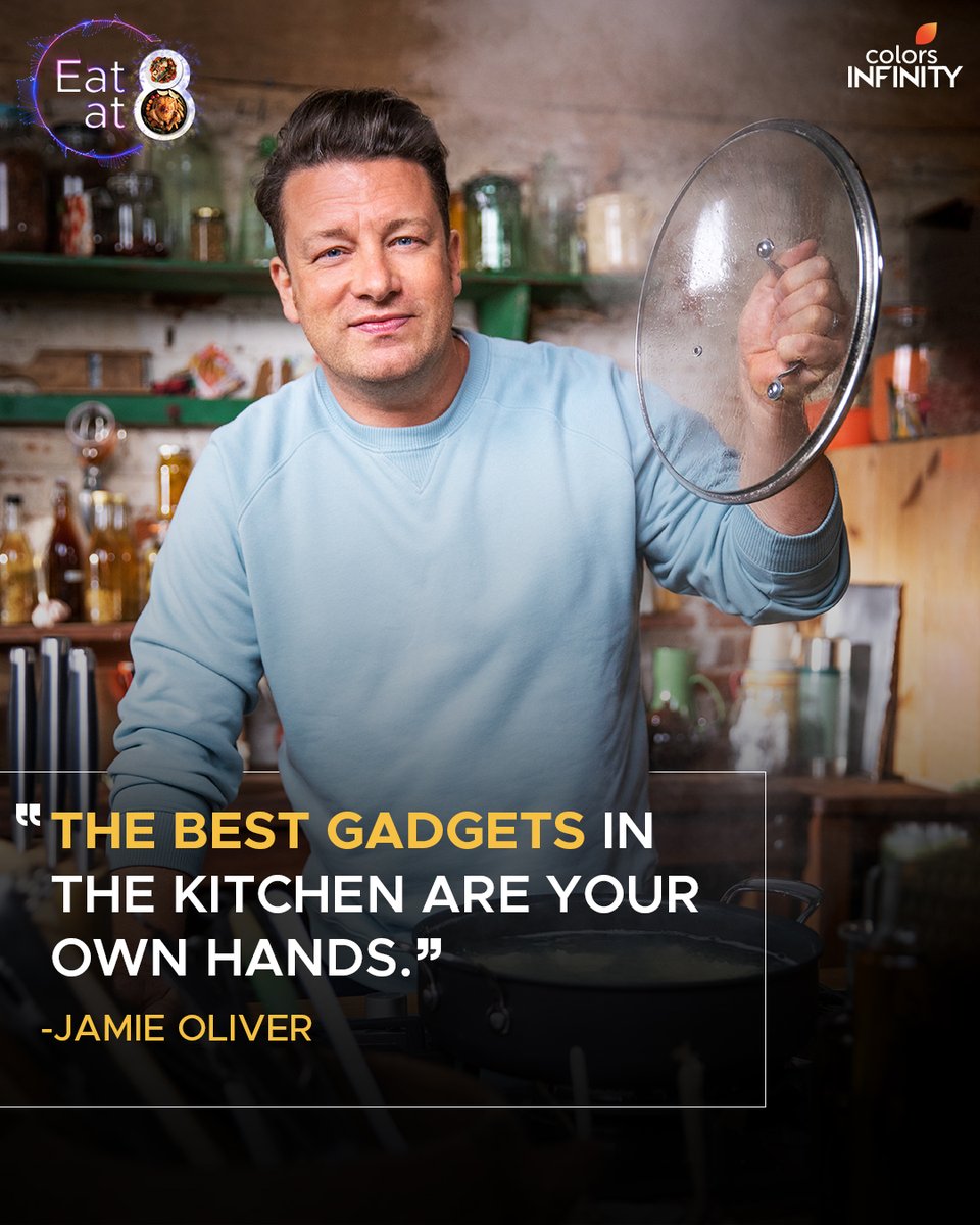 colors_infinity's tweet photo. Which also means you'll have lesser utensils to clean 😜
Watch #JamiesEasyMealsForEveryday, co-powered by Hershey’s Exotic Dark, Mon-Fri at 8PM, only on #ColorsInfinity
#EatAt8 #EatAt8OnColorsInfinity #JamieOliver #CulinaryShows #Exclusivecookingshows https://t.co/Or4Km6E5ca