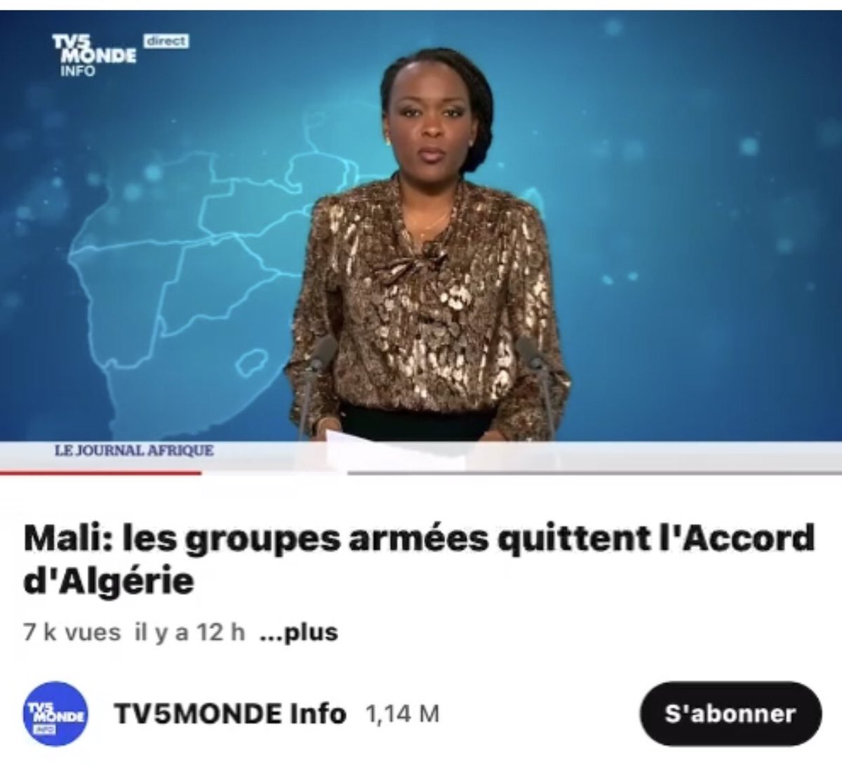 Mali 🇲🇱 : les groupes armées quittent l’Accord d’Algerie