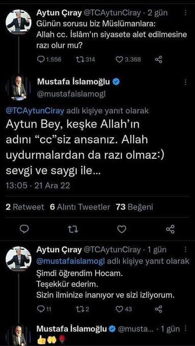 Mustafa sen Aytun'a bey deme Aytun de.
Aytun sen de Mustafa'ya hocam deme direk Mustafa de. Hoca sıfatından rahatsız olur.