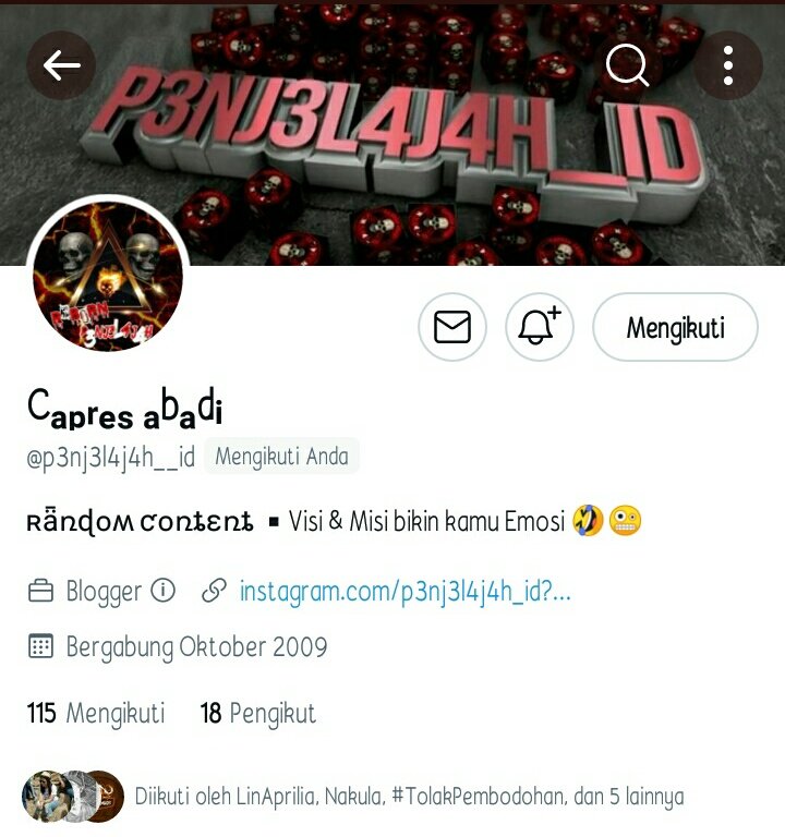 Gaess folow akun abangku @p3nj3l4j4h__id