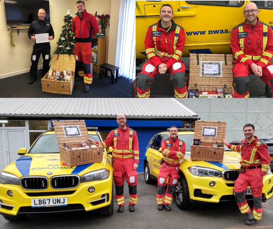 NWAirAmbulance's tweet photo. Happy Christmas to all of our incredible supporters 🎄It looks like Santa didn’t forget our crew who are on call and ready to be there for patients across the North West today.  
Thank you to @amazon @BoothsCountry &amp; @NorwestMedical for donating Christmas goodies for the crew! https://t.co/cPAGMuf1dg