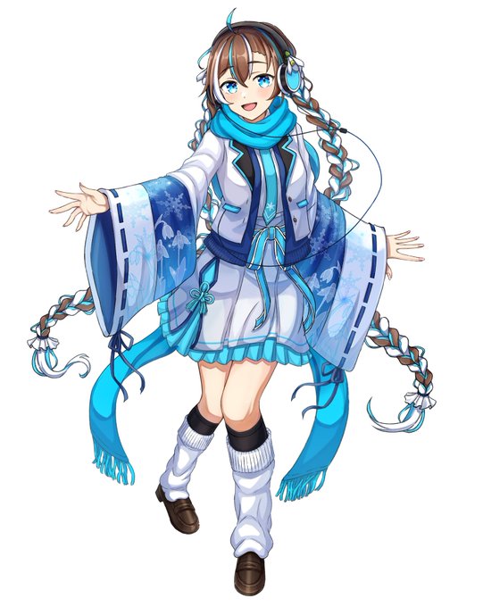 【ご報告】IRIAM Vライバー【名瀬和歌奈】()さんの冬衣装立ち絵を担当しました。制服アレンジで"雪華の冬和装"がコンセプトです#IRIAM 