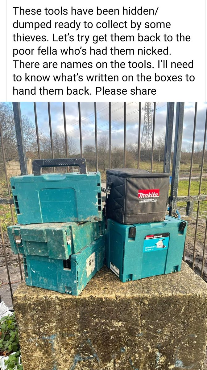Found in the Barnsley area yesterday   , please give this a RT if your local get the guy his tools back for crimbo