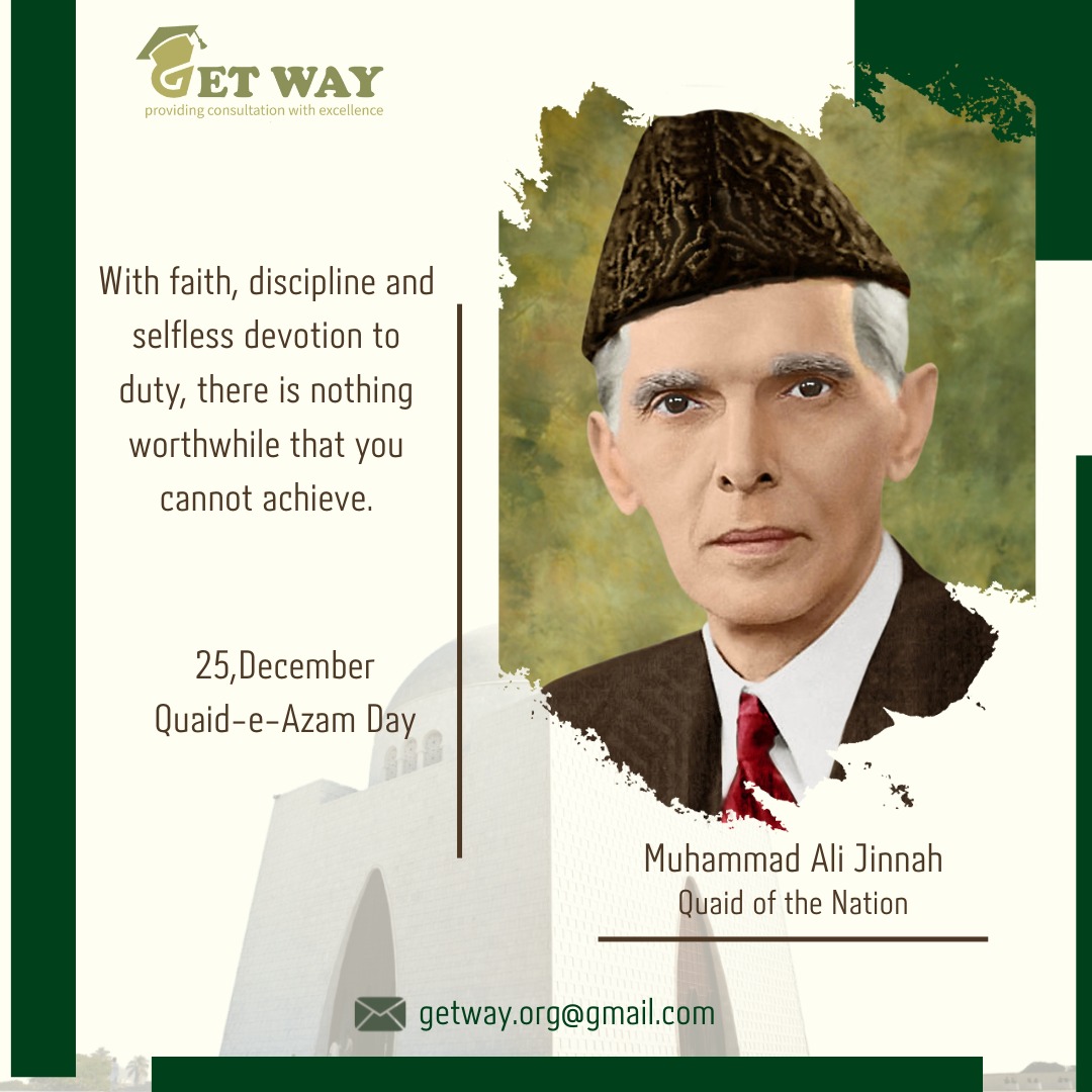 Getway_org's tweet photo. ▪️25 December 1876, ▪️Muhammad Ali Jinnah's Birthday
▪️Founder of Pakistan
▪️Died at the age of 71 
▪️Parents ; Pooja Jinnah, Mithibai Jinnah
▪️Spouse; Rattanbai Jinnah , Emibai Jinnah
#25December 
#25DecemberQuaidDay https://t.co/k4LN9cMOOW