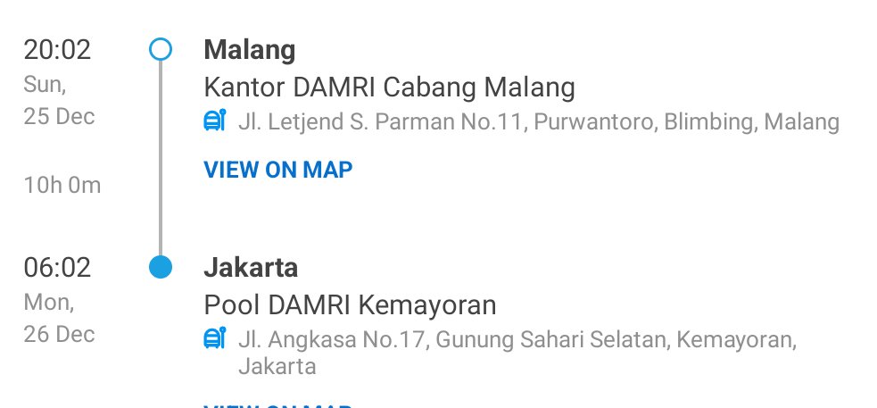 Dear @DamriIndonesia Saya membeli tiket harusnya di Traveloka berangkat pukul 20.00 tetapi mendadak setengah 6 di telfon bisa nya berangkat sekarang, mohon perhatiannya