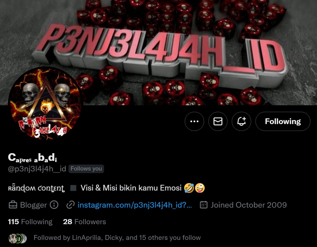 BiLLRaY2019's tweet photo. Breaking News..!

Sahabat #NetizenProNKRI, mohon maaf menggangu waktunya, semoga berkenan follow akun baru 
@p3nj3l4j4h__id akun lama digaruk melon

Terima kasih atas perhatiannya.

Wassalam,
@BiLLRaY2019 https://t.co/5uUzI7BG43