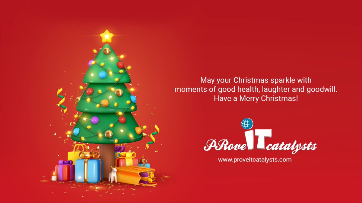 PRoveITCatalyst's tweet photo. May your Christmas sparkle with moments of good health, laughter and goodwill.
Have a Merry Christmas!
#PRoveITCatalysts #HappyMerryChristmas #HappyChristmas #HappyMerryChristmas2022 #MerryChristmas https://t.co/3nyKxCsLsv
