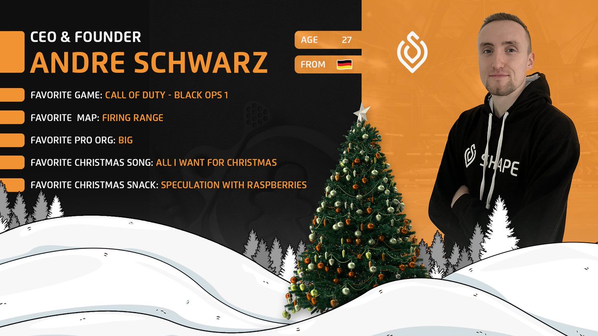 SHAPE (@shape_sports) on Twitter photo For Christmas we don't want to deprive you of our CEO & Founder <a href="/andreschwarz95/">Andre Schwarz</a>. โ๏ธ ๐งก
Would you have thought that Andre is into Call of Duty? ๐ค
#goshape For Christmas we don't want to deprive you of our CEO & Founder <a href="/andreschwarz95/">Andre Schwarz</a>. โ๏ธ ๐งก
Would you have thought that Andre is into Call of Duty? ๐ค
#goshape
