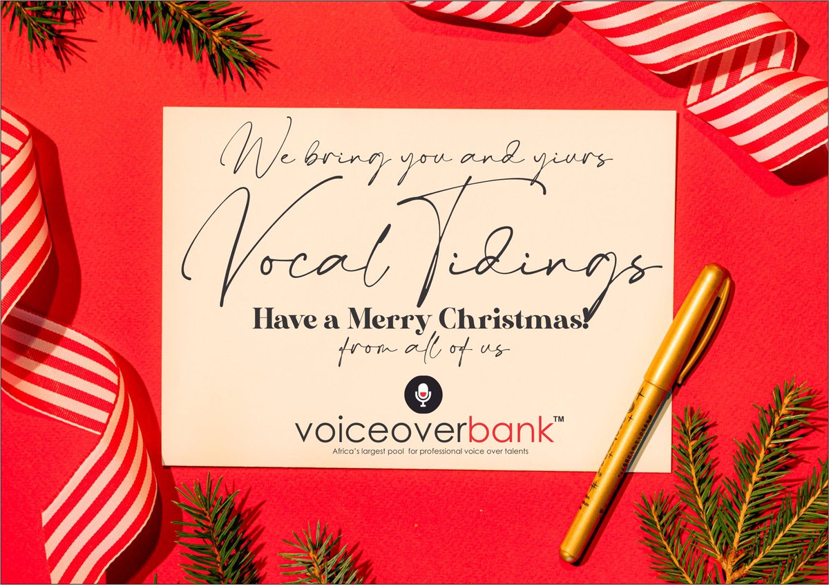 voiceoverbank's tweet photo. We have moved from #goodtidings  this season to #vocaltidings 
simply because a Merry Christmas must to some extent be VOCAL with the calls to wish your friends and family, the carols and many more things you do with your voices. Merry Christmas!🎄 #voiceoverbank #voiceovers https://t.co/2Jp0esn8Zy