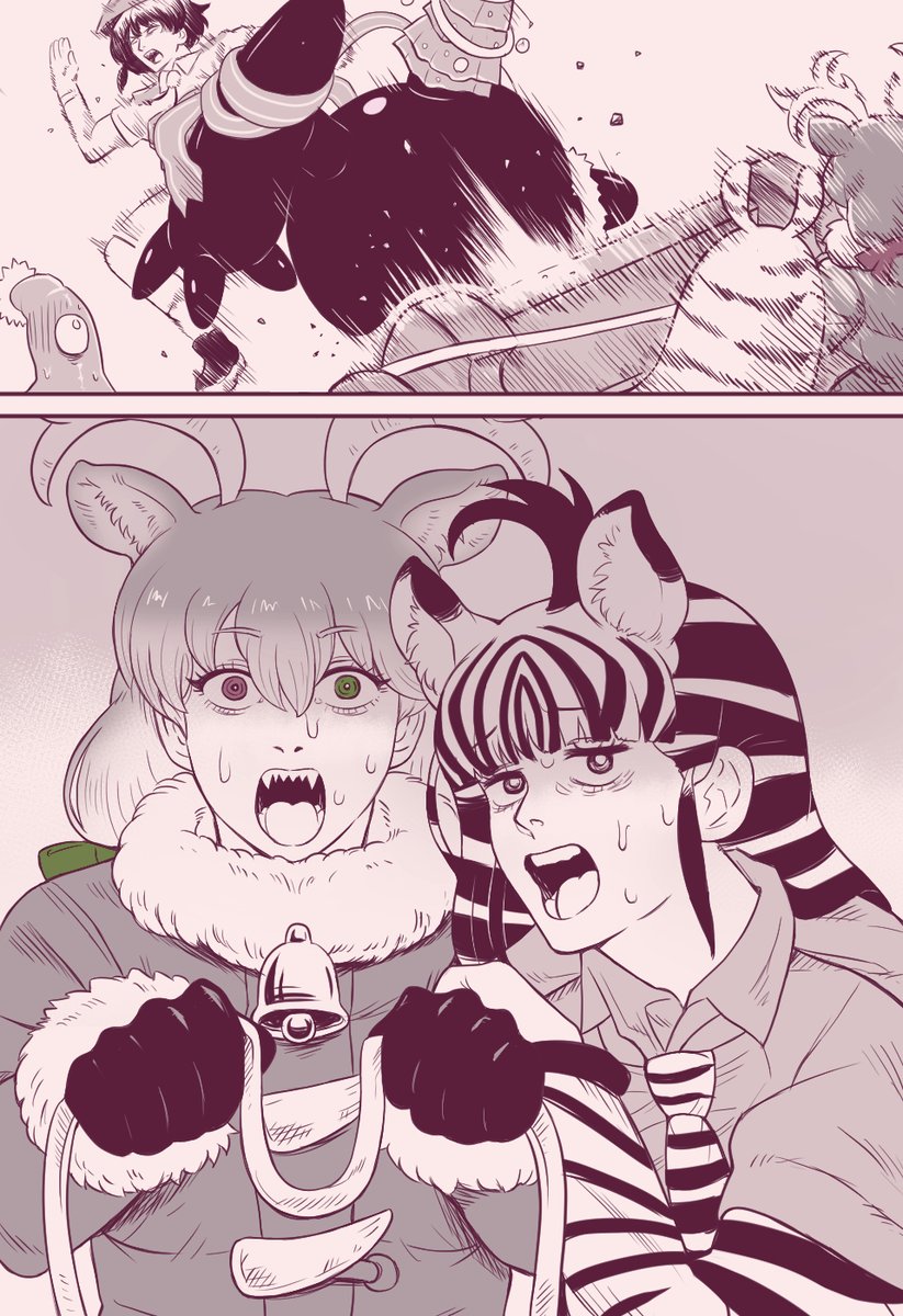 プレゼント配達中
セルリアンに襲われる隊長の窮地を偶然にも救うトナカイちゃんの図
#けものフレンズ #中の人ネタ 