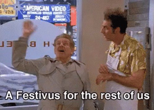 beyond_punk's tweet photo. Happy Festivus! A time to see each other and air all your grievances. Just donโt be tempted to spend any of the holidays in Spoons. #stillboycottingwetherspoons #boycottspoons https://t.co/1tr9ai1mOP