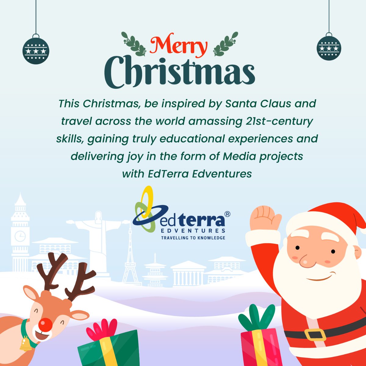 EdTerra's tweet photo. As Christmas magic is in the air, we wish you a season of merry travelling and happy learning 🎄☃️
.
.
.
#studentswhotravel #studenttraveler #travelingwithstudents #medstudenttravels #italy https://t.co/OEiKm79B01