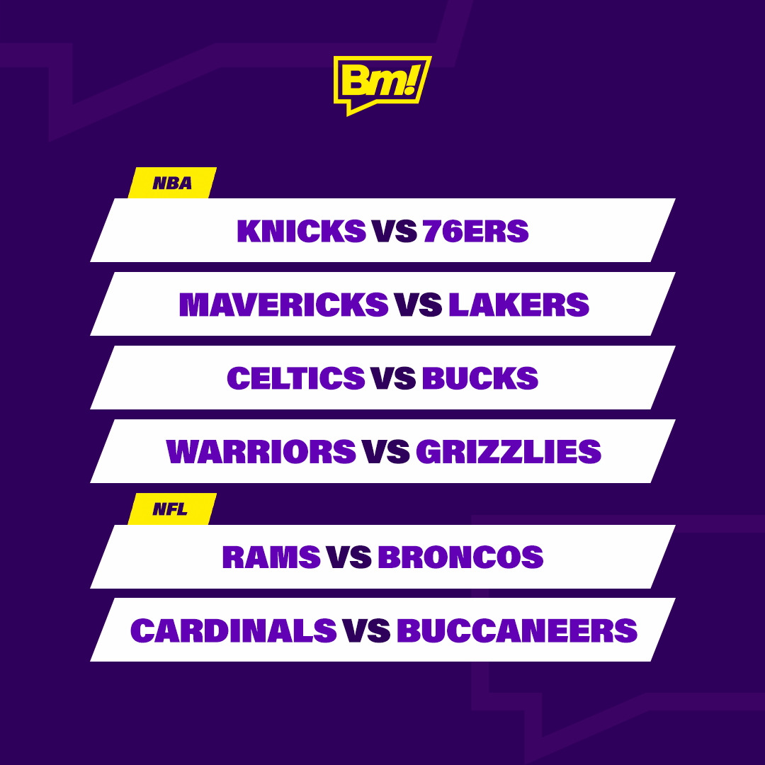 BetmotionMX's tweet photo. El domingo previo a Navidad se presta para vivirlo a puros partidazos de NBA y NFL. 
Elige tus eventos favoritos, arriesga tus pronósticos y multiplica tus ganancias en Betmotion.
Haz clic en el link: https://t.co/ZXAdHYs1XF 📲 ⚽ https://t.co/yAVep1mYBz