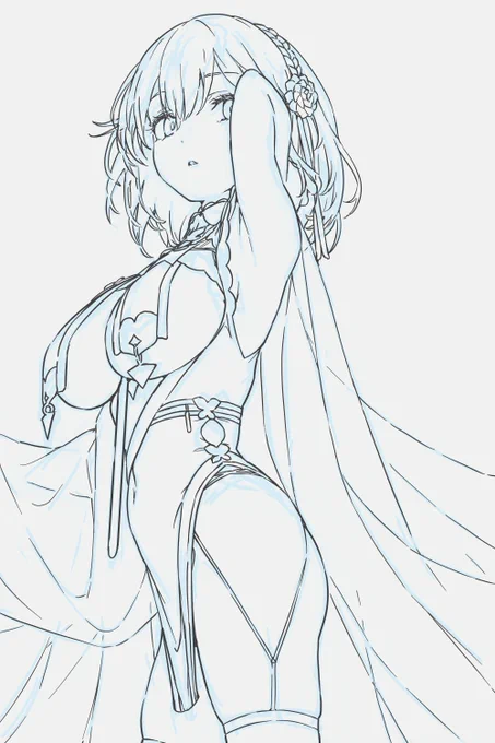 タスクそっちのけで何か線画が出来てる 