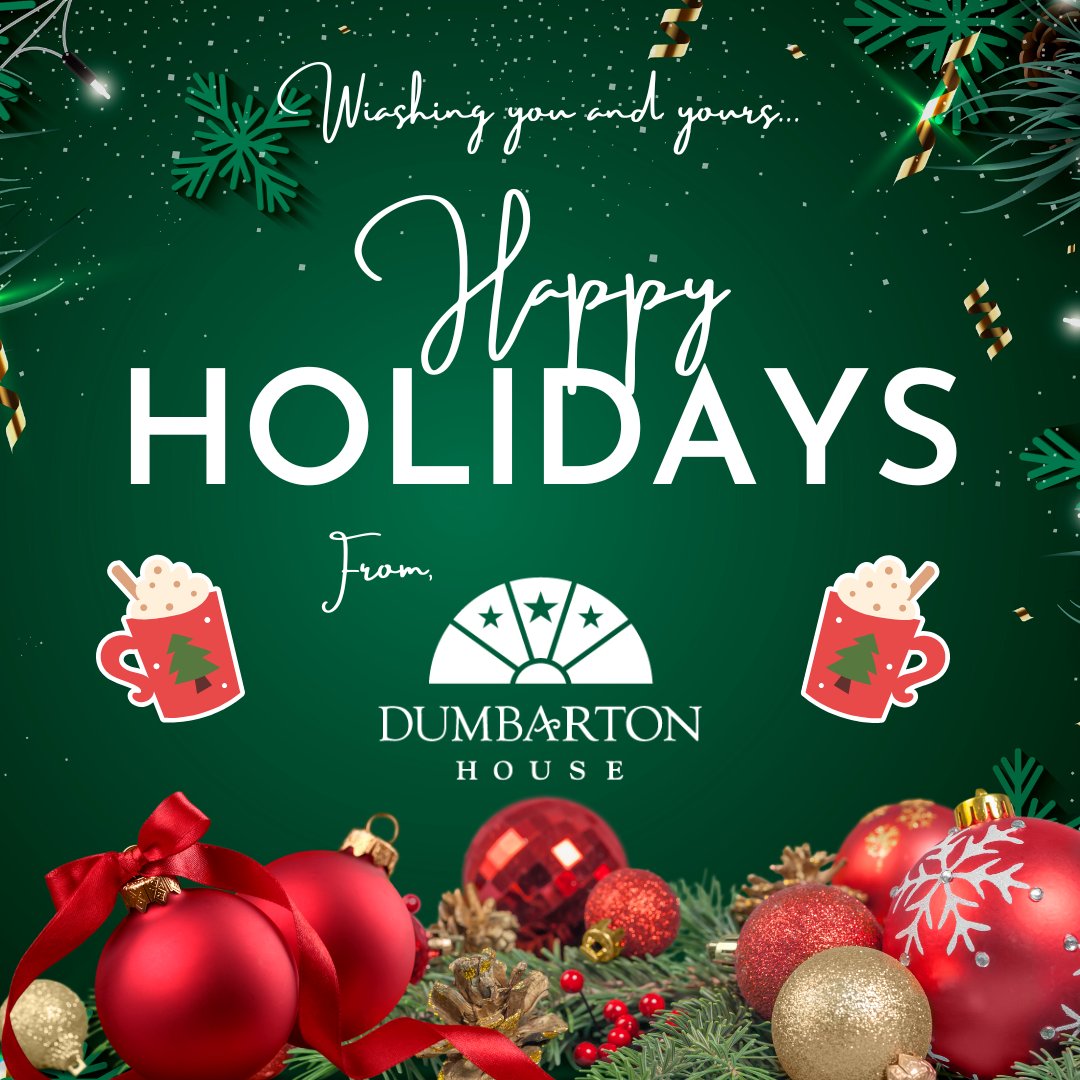 DumbartonHouse's tweet photo. Merry Christmas and Happy Holidays to you and yours from all of us here at Dumbarton House! We wish you all the best this holiday and all those in this holiday season!🎄🎁❄️🎅☃️ https://t.co/lK56KKbcGj