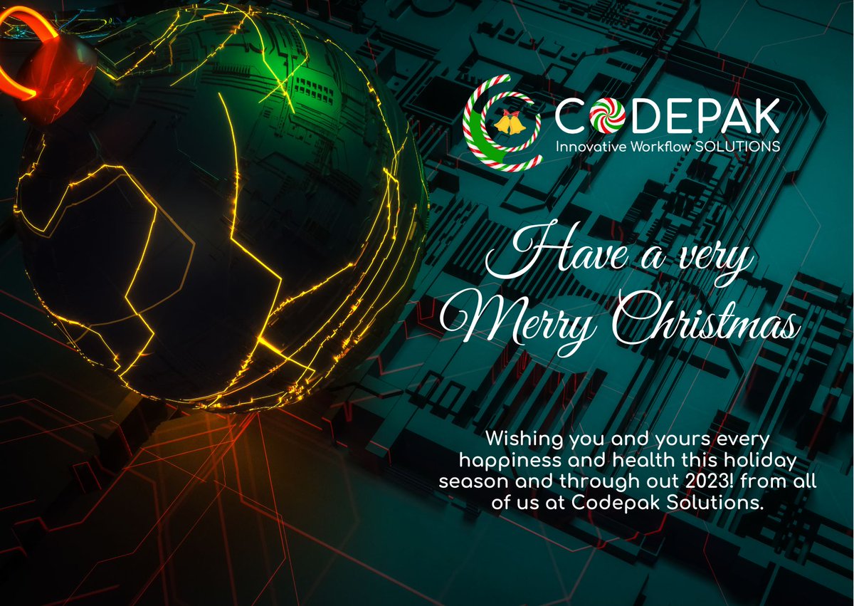 CodepakSolution's tweet image. Codepak Solutions would like to wish you all a very Merry Christmas!