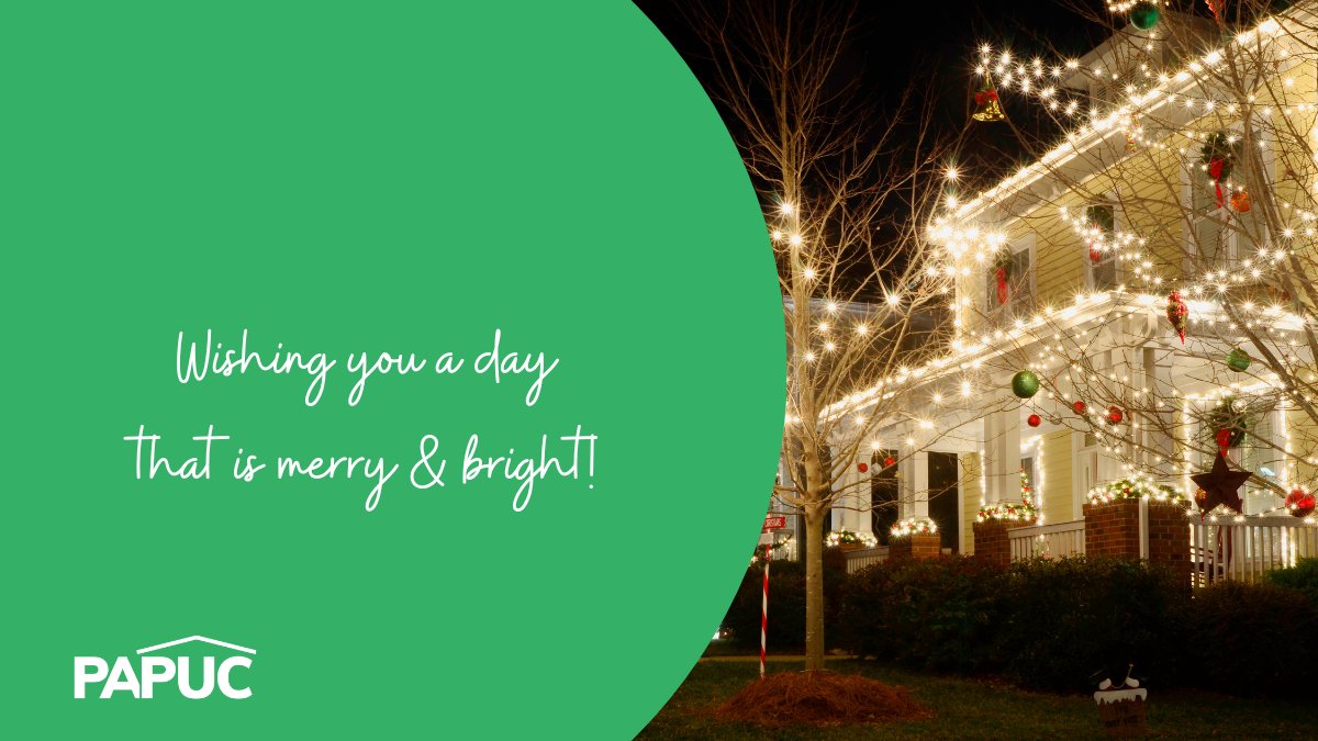 Happy Christmas! In celebration of Christmas Day, the PUC offices will be closed on Monday, Dec. 26 and will reopen Tuesday, Dec 27, at regular business hours.